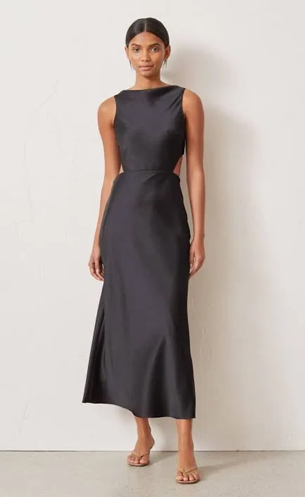 Bec & Bridge Seraphine Cut Out Midi Dress Black Size 8 for rent on The Volte - main image
