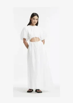 Sir the Label Franc Puff Sleeve Maxi Dress White Size AU 8 for rent on The Volte - image 1