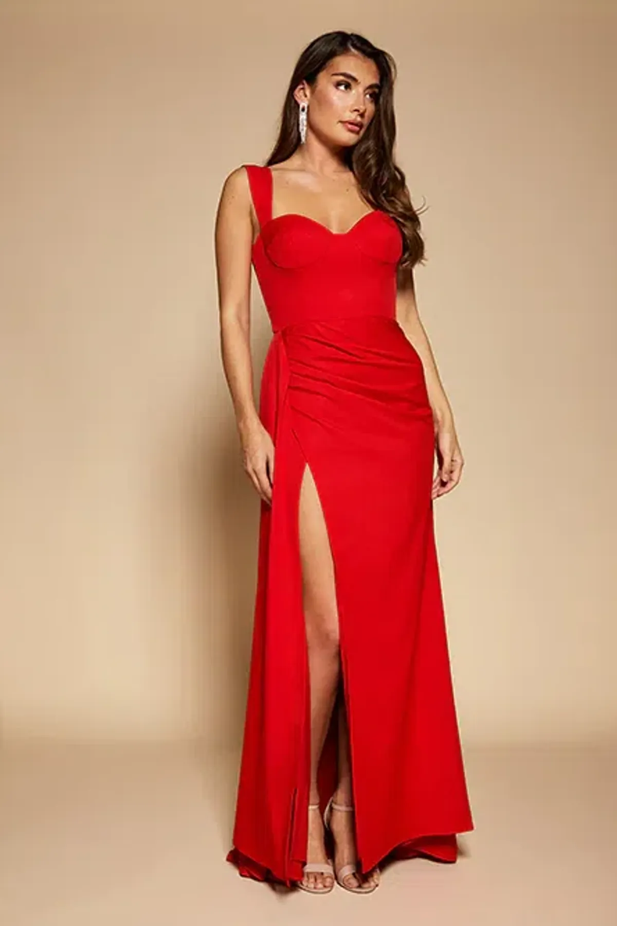 Jarlo London Melody Sweetheart Dress Red Size 8  for rent on The Volte - main image