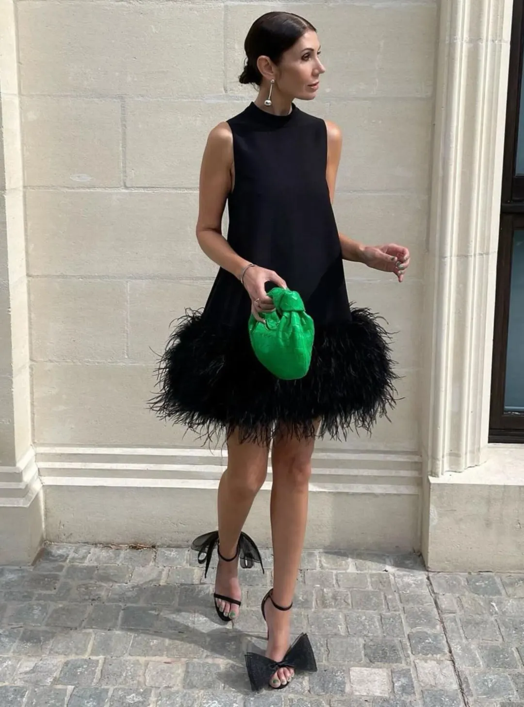 Rachel Gilbert The Linc Mini Dress Black Size AU 8  for rent on The Volte - main image