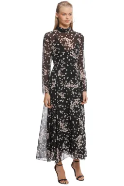 Camilla & Marc Gardin Floral Silk Dress Camelia Spot Print Size 8 for rent on The Volte - image 2