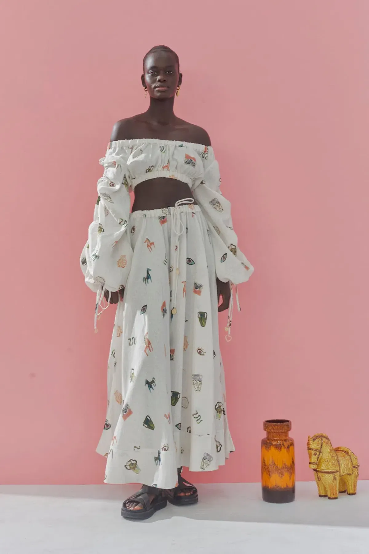 Alemais Hera Top and Skirt Set Print Size 8 for rent on The Volte - main image