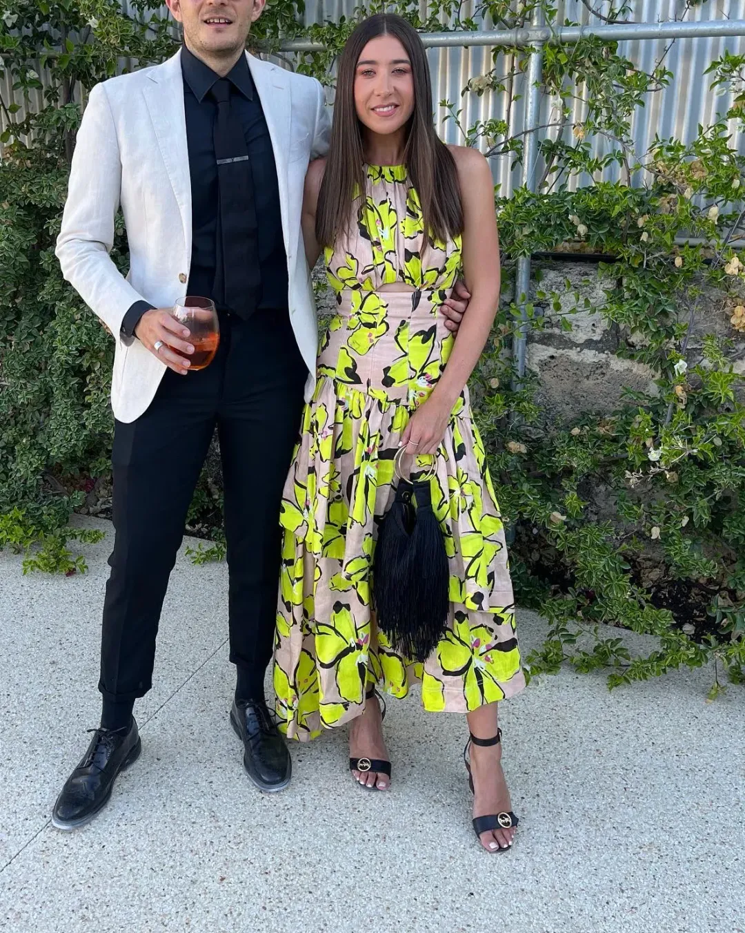 Aje Pelicano Tiered Dress Print Size 6   for rent on The Volte - main image