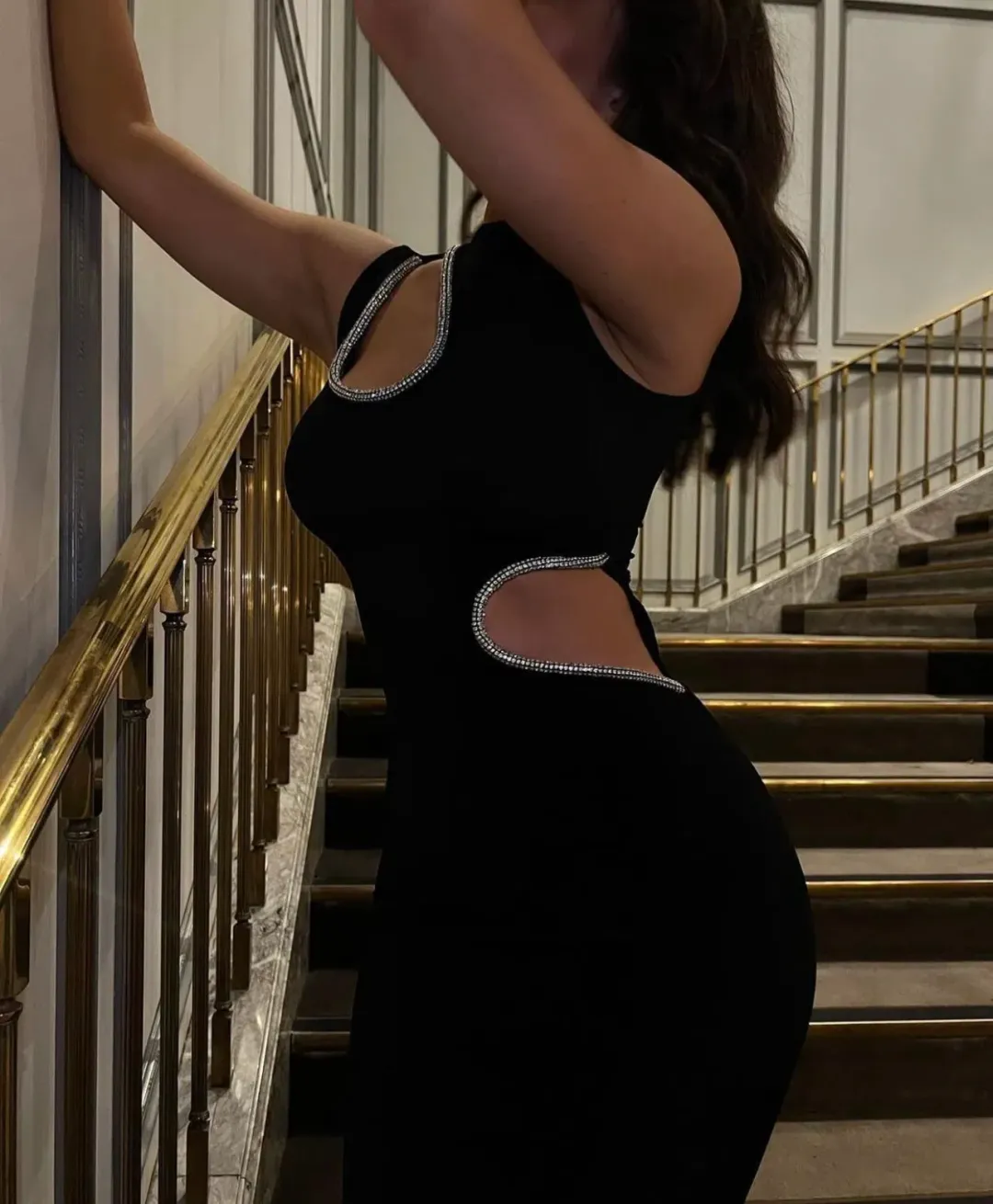 Ivona Skelo Vivia Dress Black Size 6 for rent on The Volte - main image