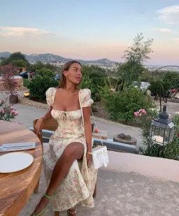 House of CB Tallulah Puff Sleeve Midi Sundress Lemon Floral Size 8 for rent on The Volte - image 4