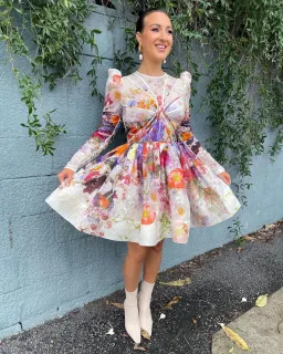 Zimmermann Prima Panelled Floral Mini Dress Floral Size 1 / Au 10 for rent on The Volte - image 3