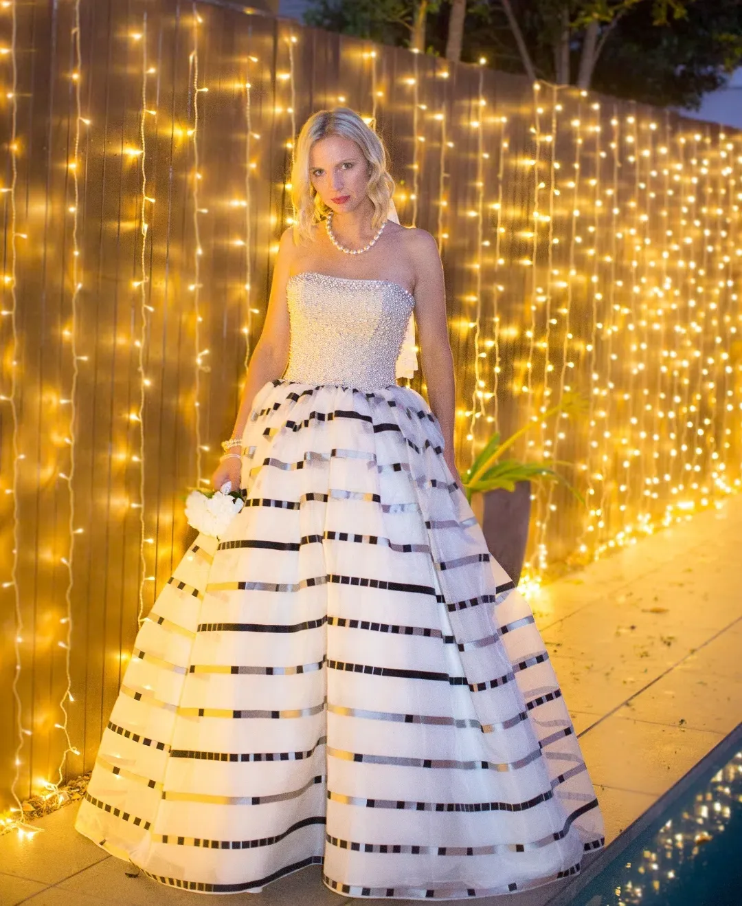 Darb Couture Wedding Dress White Size 8  for rent on The Volte - main image