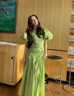 AJE SIREN DRAWSTRING MIDI DRESS for rent on The Volte - image 3