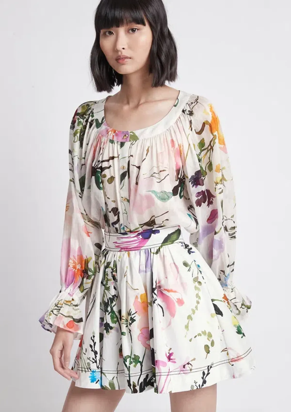 AJE Drift Le Corsaire Blouse and Skirt Set for rent on The Volte - main image