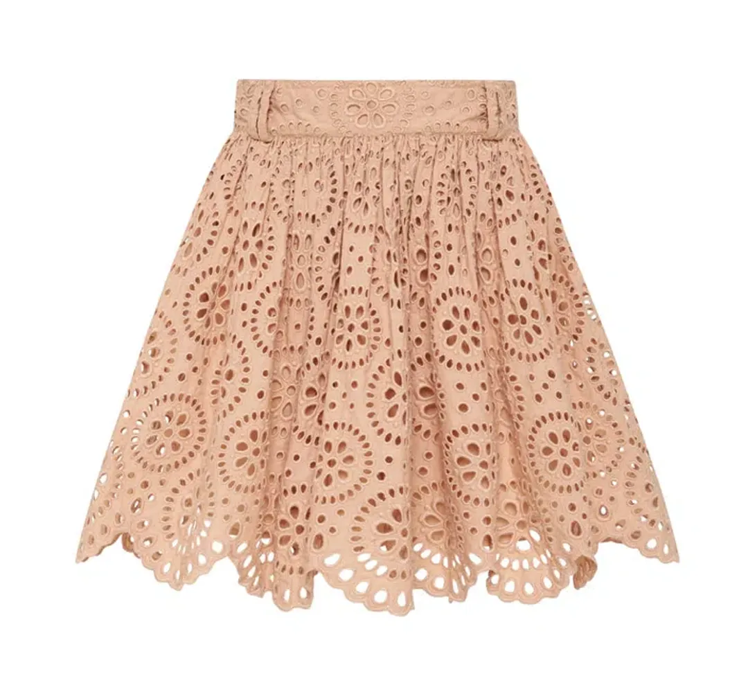Aje Salita Broderie Skirt Beige Size 10 for rent on The Volte - main image
