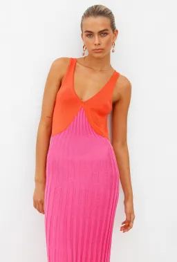 Andean Collective Tamika Dress Flamingo Flame Size S/M for rent on The Volte - image 4