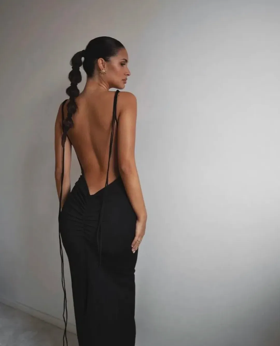 Melani the Label Amra Gown Black Size S for rent on The Volte - main image