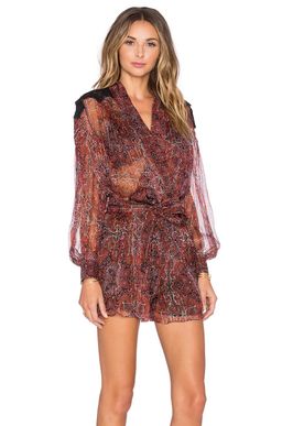 Zimmermann Empire Filigree Playsuit Rouge Konya Size 1 / AU 10 for rent on The Volte - image 3