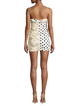 For Love and Lemons Mochi Shirred Mini Dress Print Size 8 for rent on The Volte - image 2