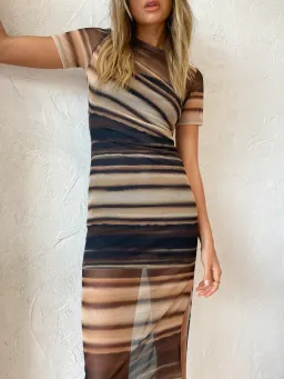 Bec & Bridge  Watercolour Short Sleeve Maxi Dress Print Size 8 for rent on The Volte - image 2