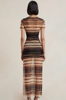 Bec & Bridge  Watercolour Short Sleeve Maxi Dress Print Size 8 for rent on The Volte - image 5