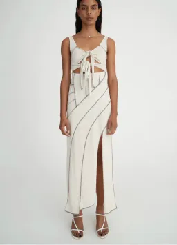 Hansen & Gretel Kehlani Dress in Sand Size 10  for rent on The Volte - image 1
