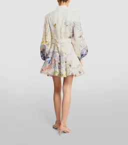 Zimmermann Rhythmic Buttoned Mini Dress Citrus Garden AU12 (22:03) for rent on The Volte - image 2