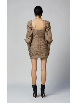 Bec & Bridge Winslowe L/S Mini Dress Mocha Size AU 6 for rent on The Volte - image 3