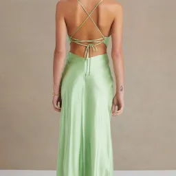 Bec & Bridge  Raquel Midi Dress Green Apple Size 12  for rent on The Volte - image 3