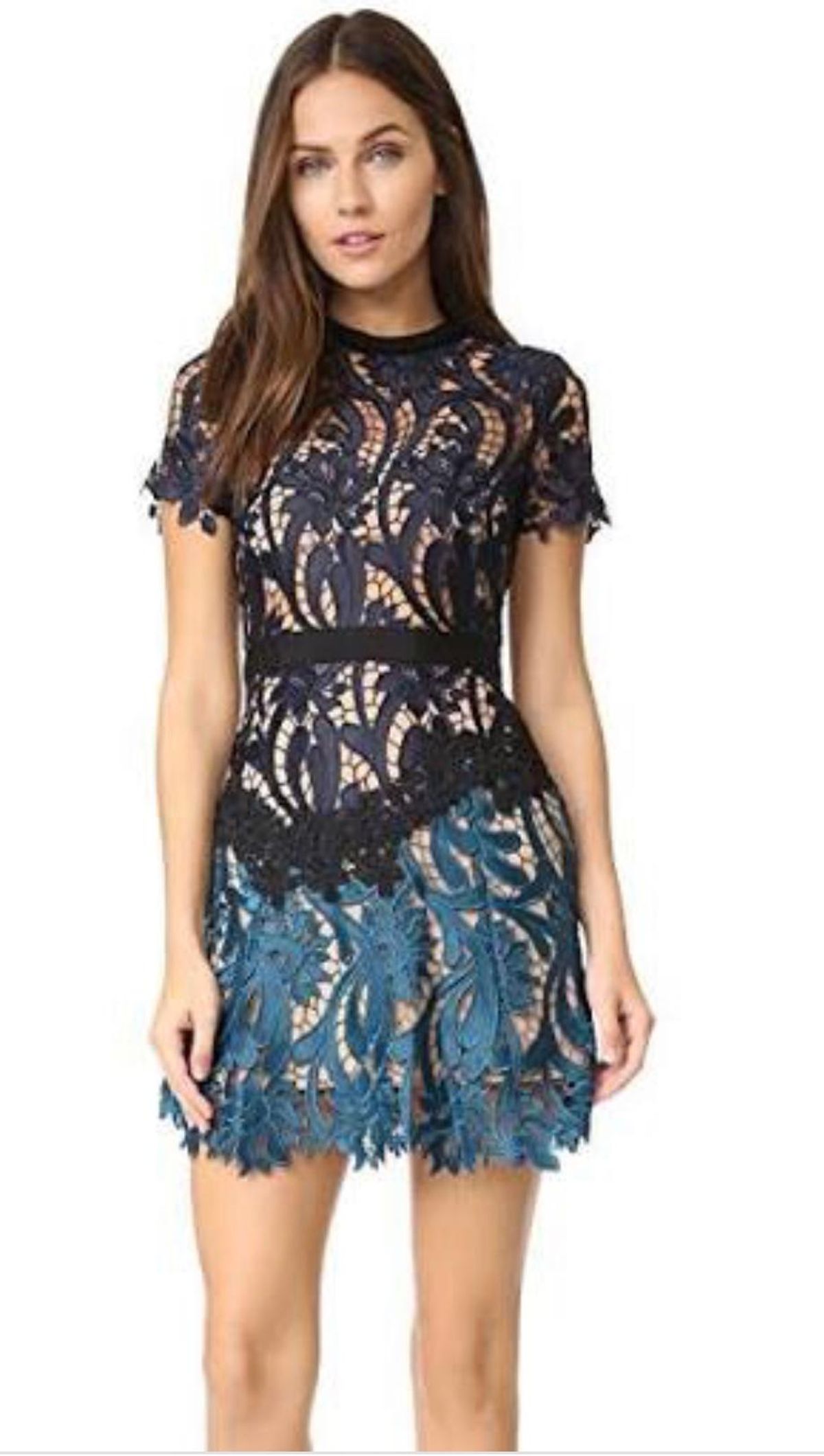 Self portrait prairie mini dress size 10 for rent on The Volte - main image