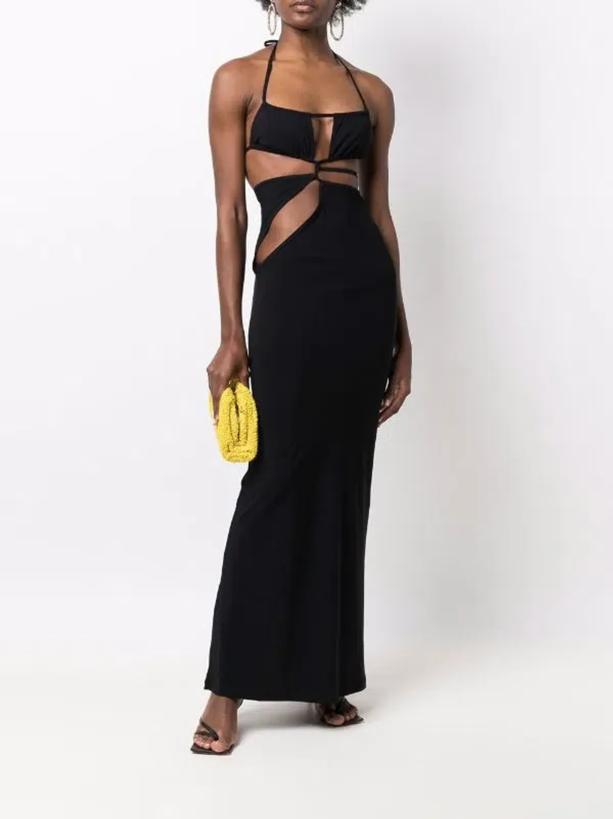 Christopher Esber Displace Dress Black Size 8 for rent on The Volte - main image