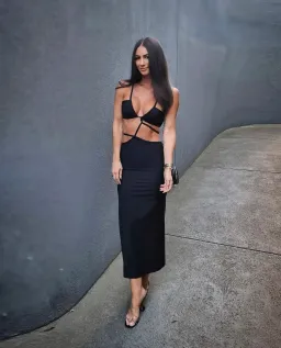 Christopher Esber Displace Dress Black Size 8 for rent on The Volte - image 3