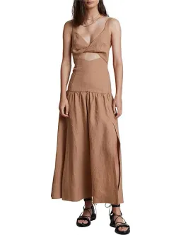  BEC & BRIDGE CAMEL ALAMOS MIDI DRESS - SIZE 6 AU/2 US (RRP $350) for rent on The Volte - image 1