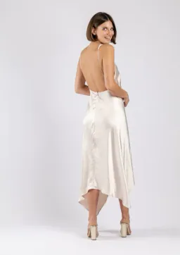 One Fell Swoop Audrey Midi Dress Mother of Pearl Size 8 for rent on The Volte - image 5