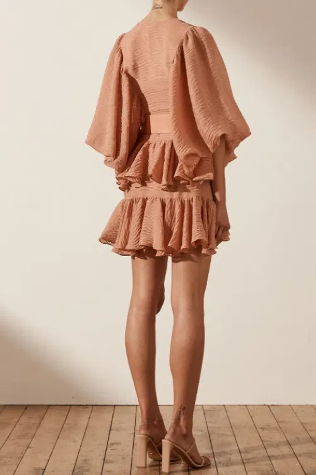 Shona Joy Charlotte Mini Dress in Desert Rose Size 8 for rent on The Volte - main image