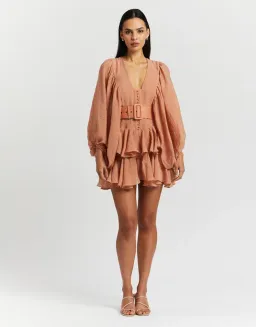 Shona Joy Charlotte Mini Dress in Desert Rose Size 8 for rent on The Volte - image 5