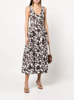 Shona Joy Dahlia Tiered Midi Dress Print Size 8 for rent on The Volte - image 1
