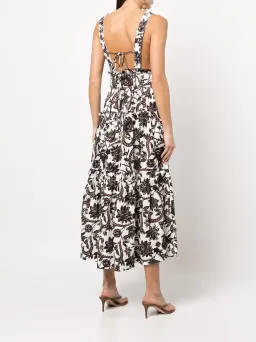 Shona Joy Dahlia Tiered Midi Dress Print Size 8 for rent on The Volte - image 3