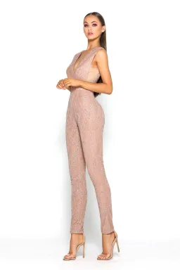 Portia and Scarlett Savanah Rose Gold Jumpsuit Size S for rent on The Volte - image 4