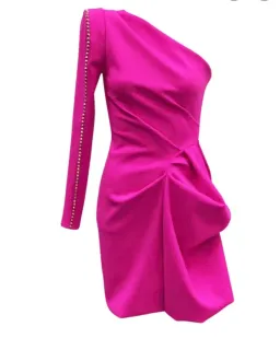 Meraki Izar Neon Dress Pink Size 8 for rent on The Volte - image 2