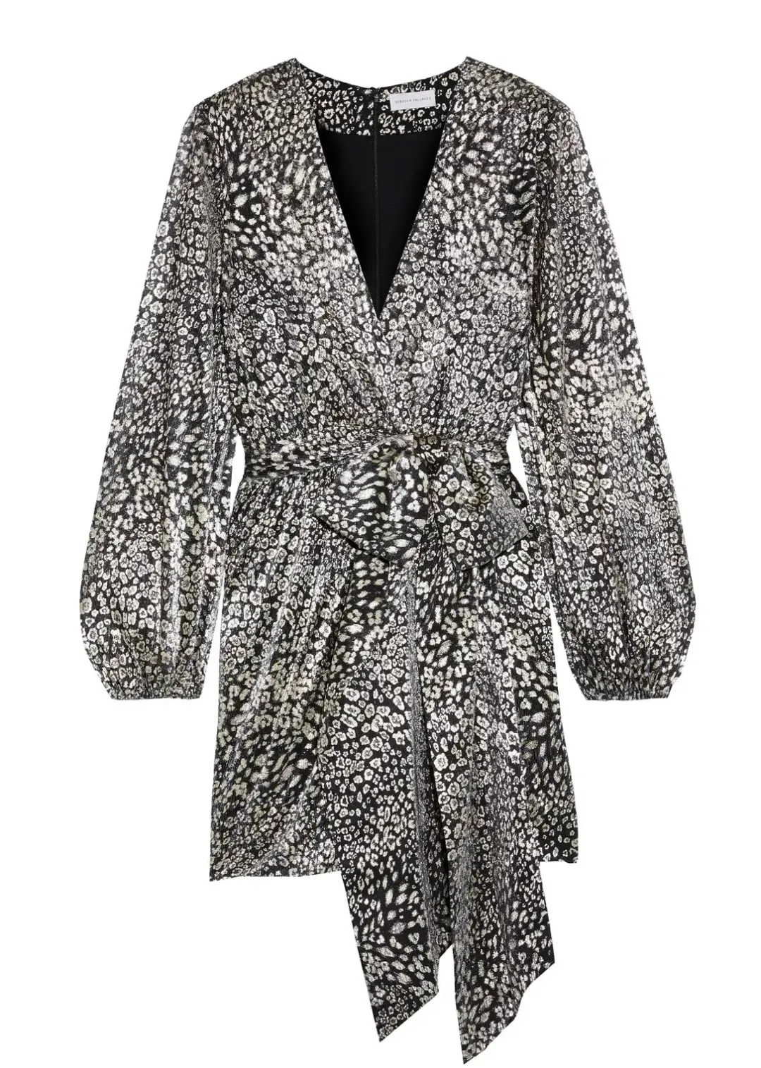 Rebecca Vallance Vienna Metallic Mesh Mini Dress Leopard Print Size 10 for rent on The Volte - main image