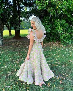 Zimmermann The Lovestruck Pleated Dress Olive/Pink Rose Size 1 / AU 10 for rent on The Volte - image 4