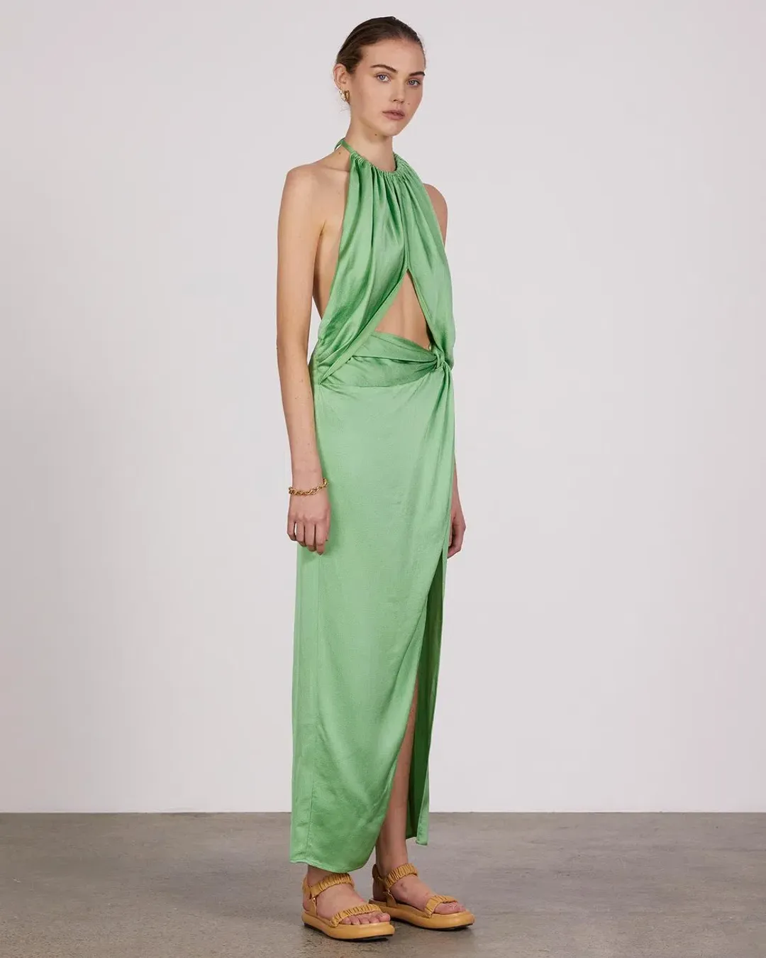 Anna Quan Elyse Dress in Apple Green Size 8 for rent on The Volte - main image