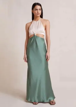 Bec & Bridge Carrie Halter Maxi Dress Multi Green Size AU 8 for rent on The Volte - image 1