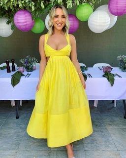 Zimmermann Botanica Bralette Gown in Sunshine Size 0 / AU 8 for rent on The Volte - image 1