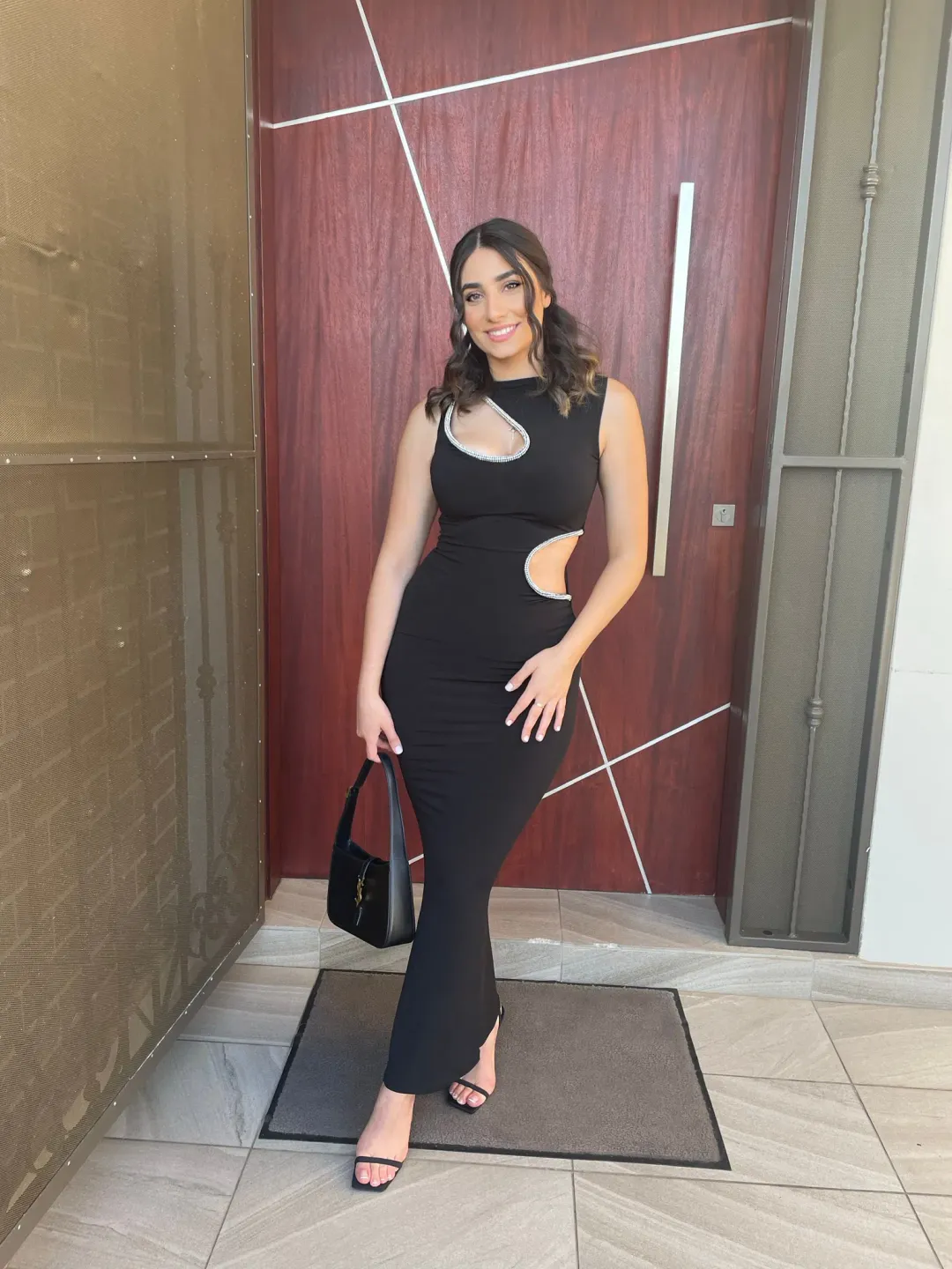 Ivona Skelo Vivia Dress Black Size small for rent on The Volte - main image