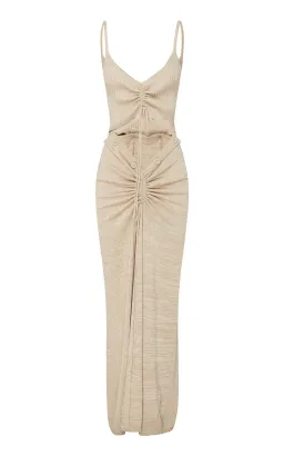 Christopher Esber Ruched Disconnect Cami Dress Beige Size 4 for rent on The Volte - image 4