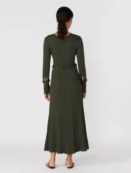 Dion Lee Braid Long Sleeve Dress Green Size 8 for rent on The Volte - image 2