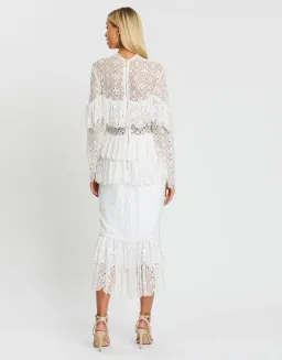 Nicola Finetti Polina Dress White Size 6 for rent on The Volte - image 3