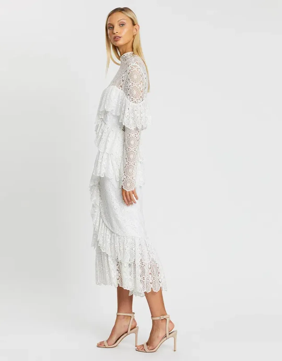 Nicola Finetti Polina Dress White Size 6 for rent on The Volte - main image