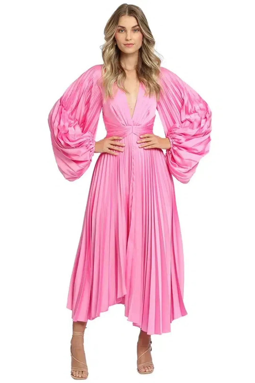 Acler - Palms Dress Pink - Size AU 12 for rent on The Volte - main image