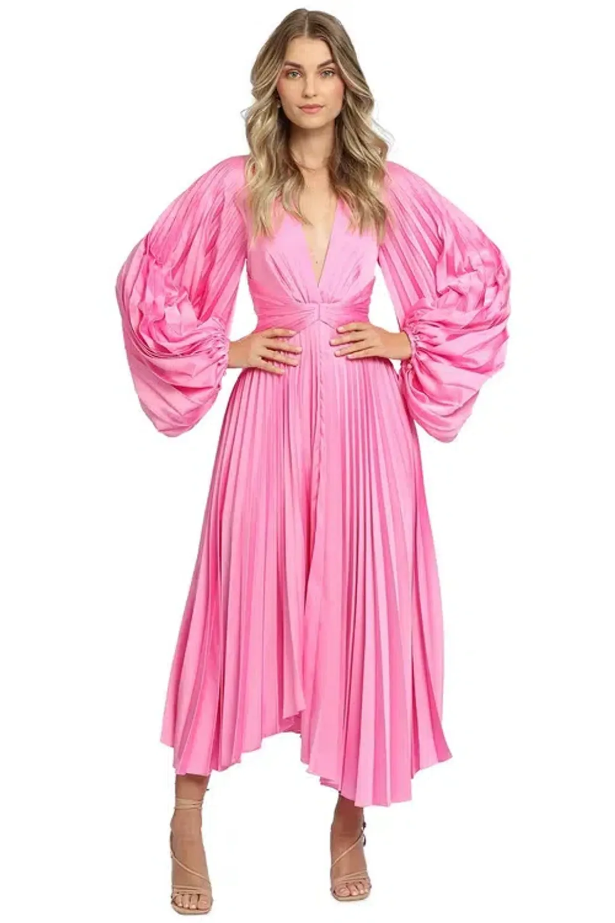Acler - Palms Dress Pink - Size AU 12 for rent on The Volte - main image