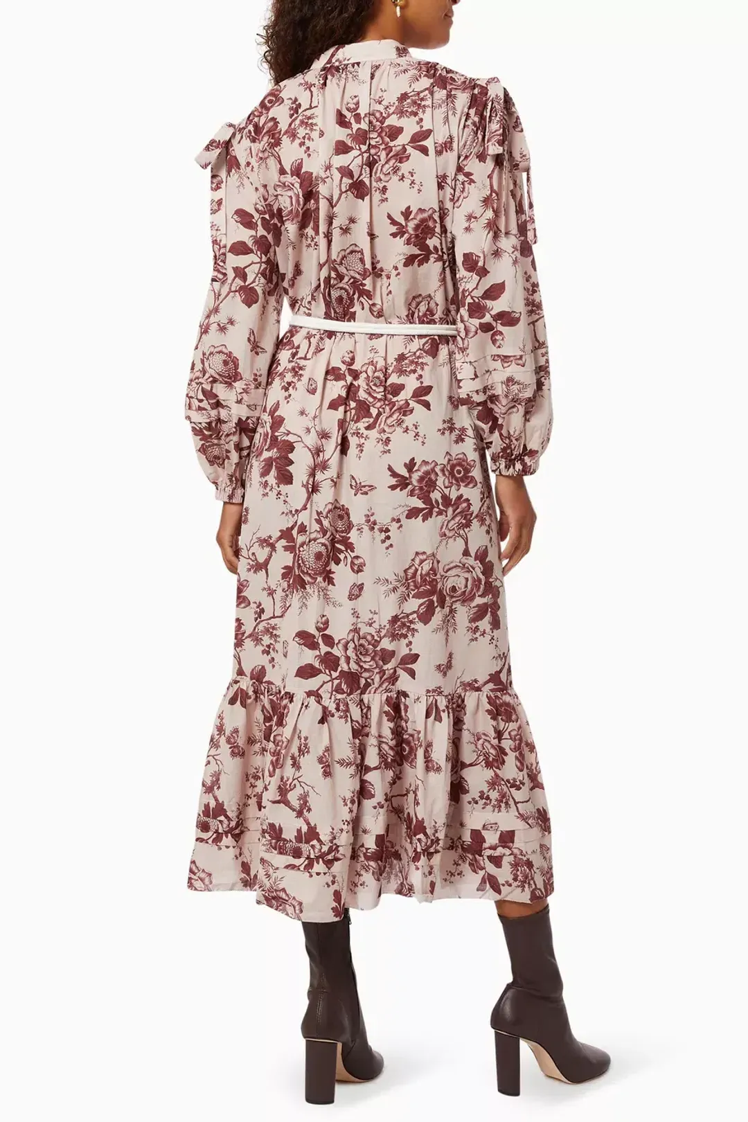 Alemais Heathier Tie Shoulder Dress Print Size AU 12  for rent on The Volte - main image