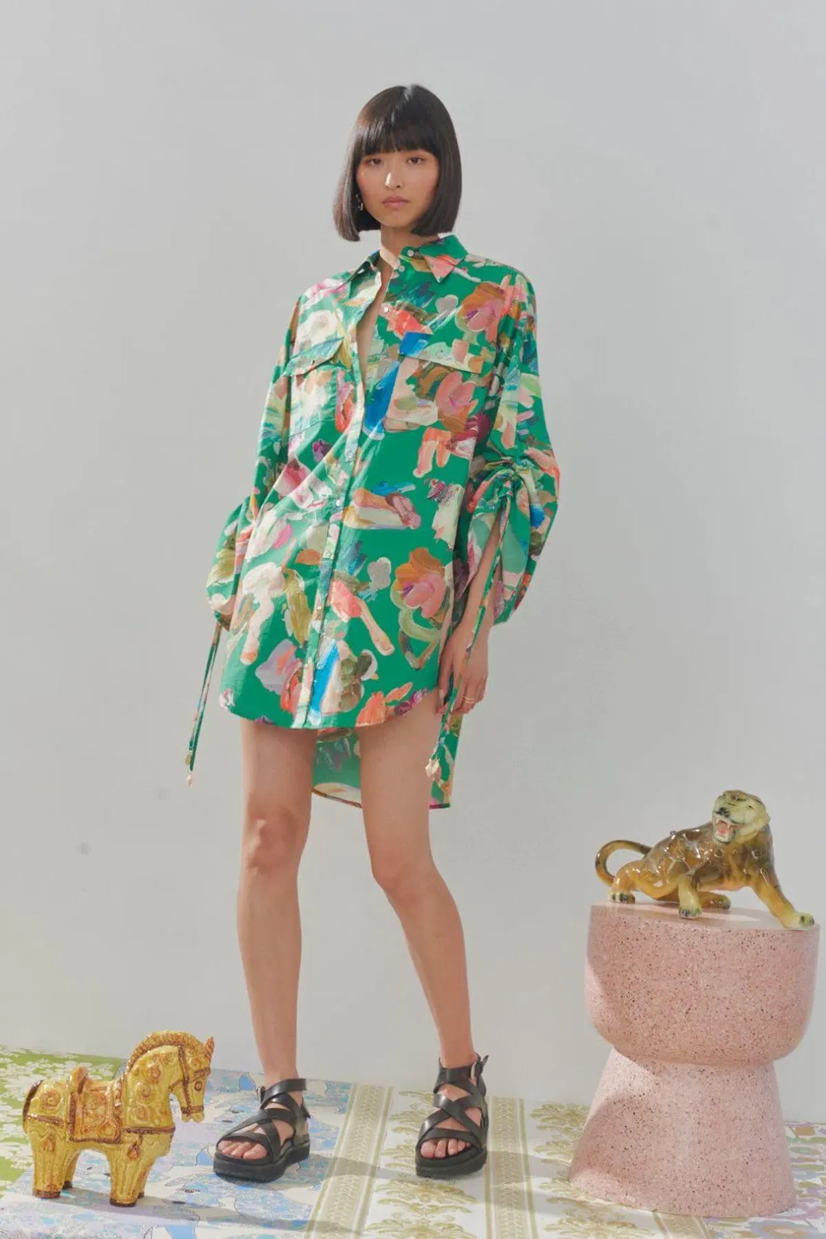 Alemais Arlo Shirt Size Print 14  for rent on The Volte - main image