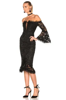 Nicholas Botanical Lace Cocktail Dress Black Size 6 for rent on The Volte - image 5